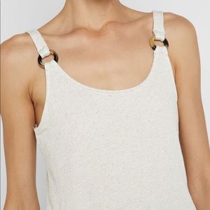 Top Shop cream  top with tortoise ring detail